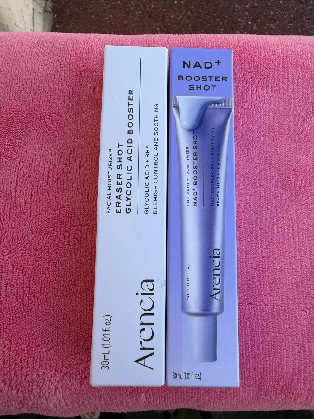 Arencia Facial Moisturizer Eraser Shot Glycolic Acid Booster + NAD booster